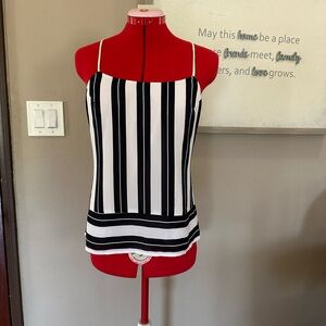 Banana Republic Black and White Striped Camisole